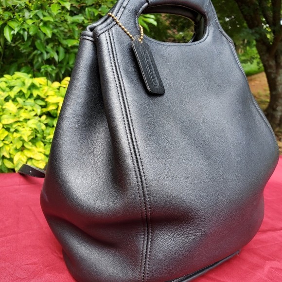 Vintage Coach Drawstring bucket leather Backpack - Picture 2 of 10